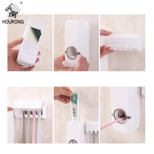 Automatic Toothpaste Dispenser Toothbrush Holder