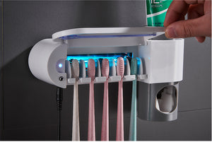 ONEUP Antibacteria Ultraviolet Toothbrush Holder & Automatic Toothpaste Dispenser