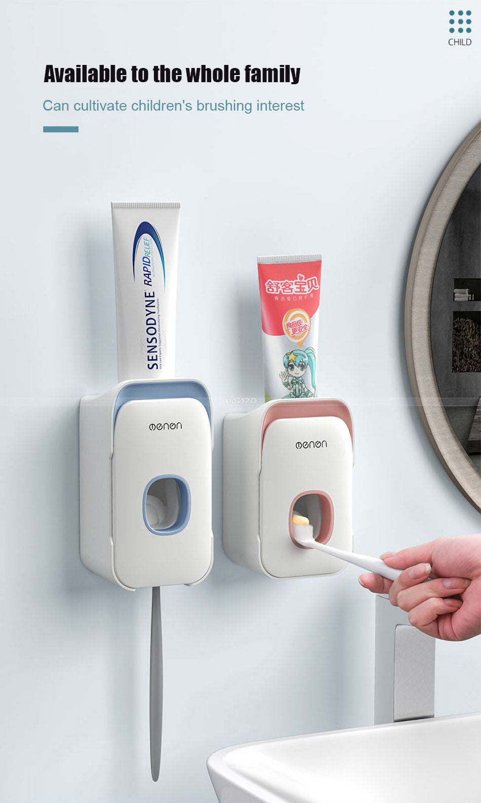 Wall Mounted Automatic Toothpaste Squeezer