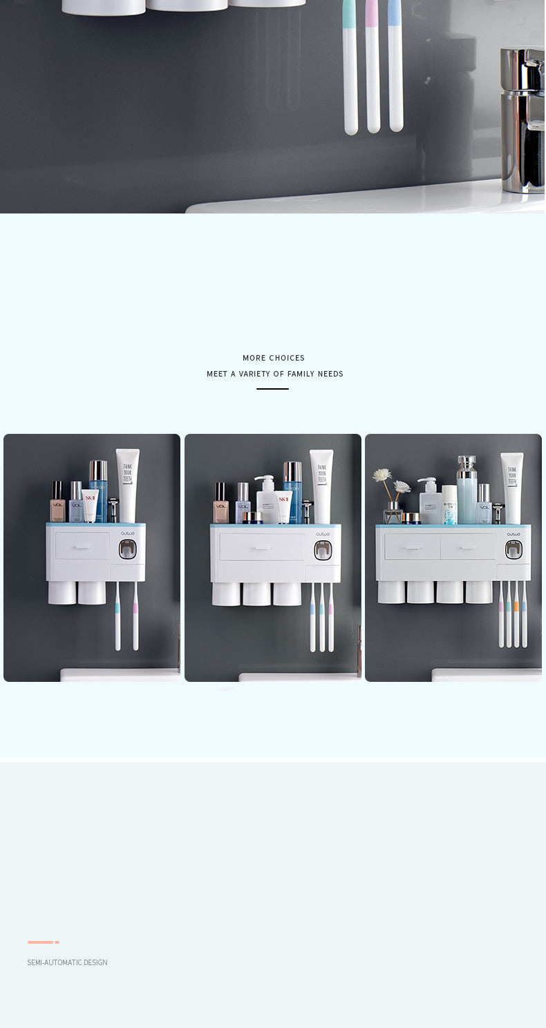 Automatic Toothpaste Dispenser - Wall Mount Rack