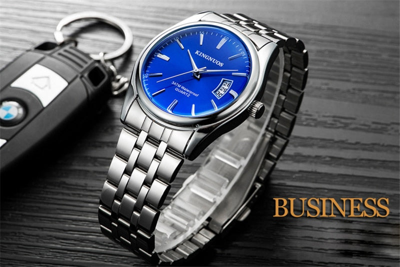 Men's Casual Quartz Watch silver