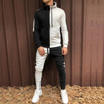 Mens Half Black Half White Men's Full Tracksuit