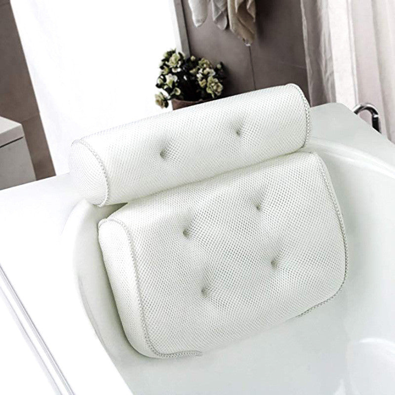 SPA Bath Pillow with Suction Cups Neck and Back Support