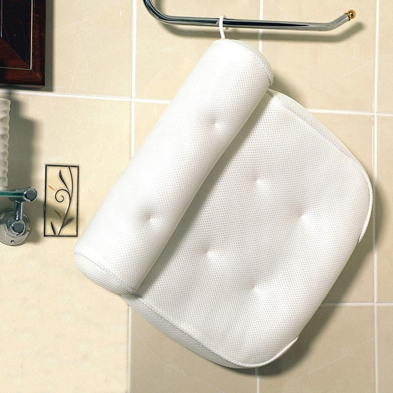 SPA Bath Pillow with Suction Cups Neck and Back Support