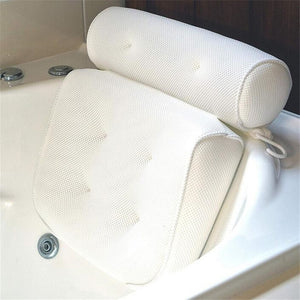 SPA Bath Pillow with Suction Cups Neck and Back Support