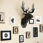 Dozzlor 3D Wooden Animal Deer Head Art