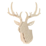 Dozzlor 3D Wooden Animal Deer Head Art