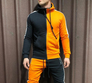 Mens Half Black Half White Men's Full Tracksuit