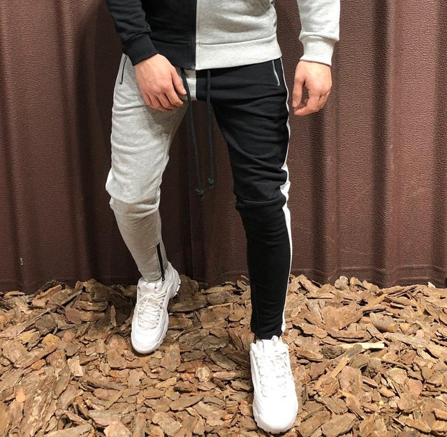 Mens Half Black Half White Men's Full Tracksuit