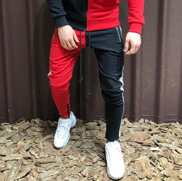 Mens Half Black Half White Men's Full Tracksuit