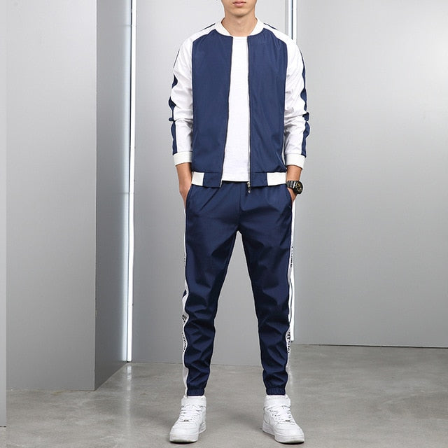 Mens Patchwork Full Tracksuit